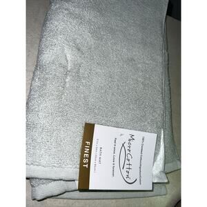 NEW FINEST Micro Cotton Annur 21 X 34 In Bath Mat Aqua 100% Combed Cotton